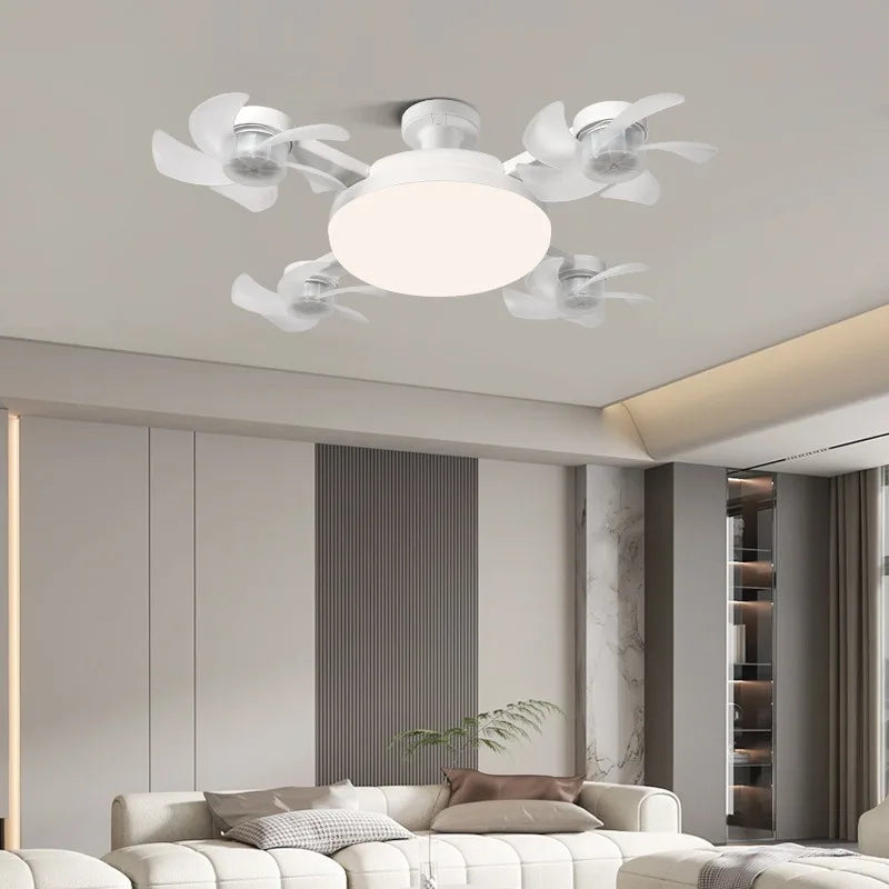 Intelligent ceiling light electric fan light Kitchen high wind power Silent Easy to clean e27 Screw Fan Light Restaurant Fan Eye