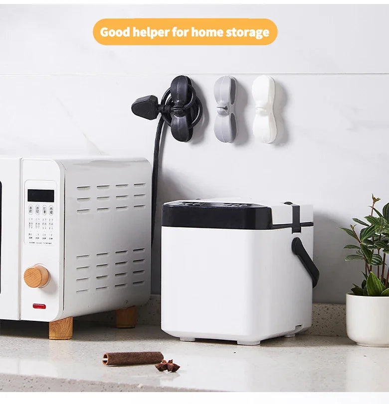 Kitchen storage wire winder, household traceless plug fixed power cord organizer, wire and cable management, home storage tools